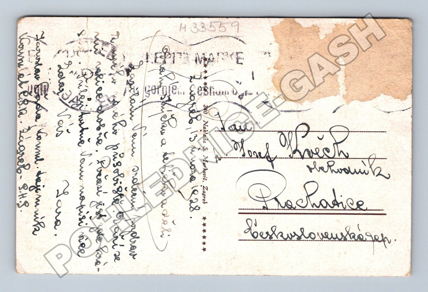 Pohlednice Chorvatsko Zagreb Jelačićův trg trh 1928 (M33559)