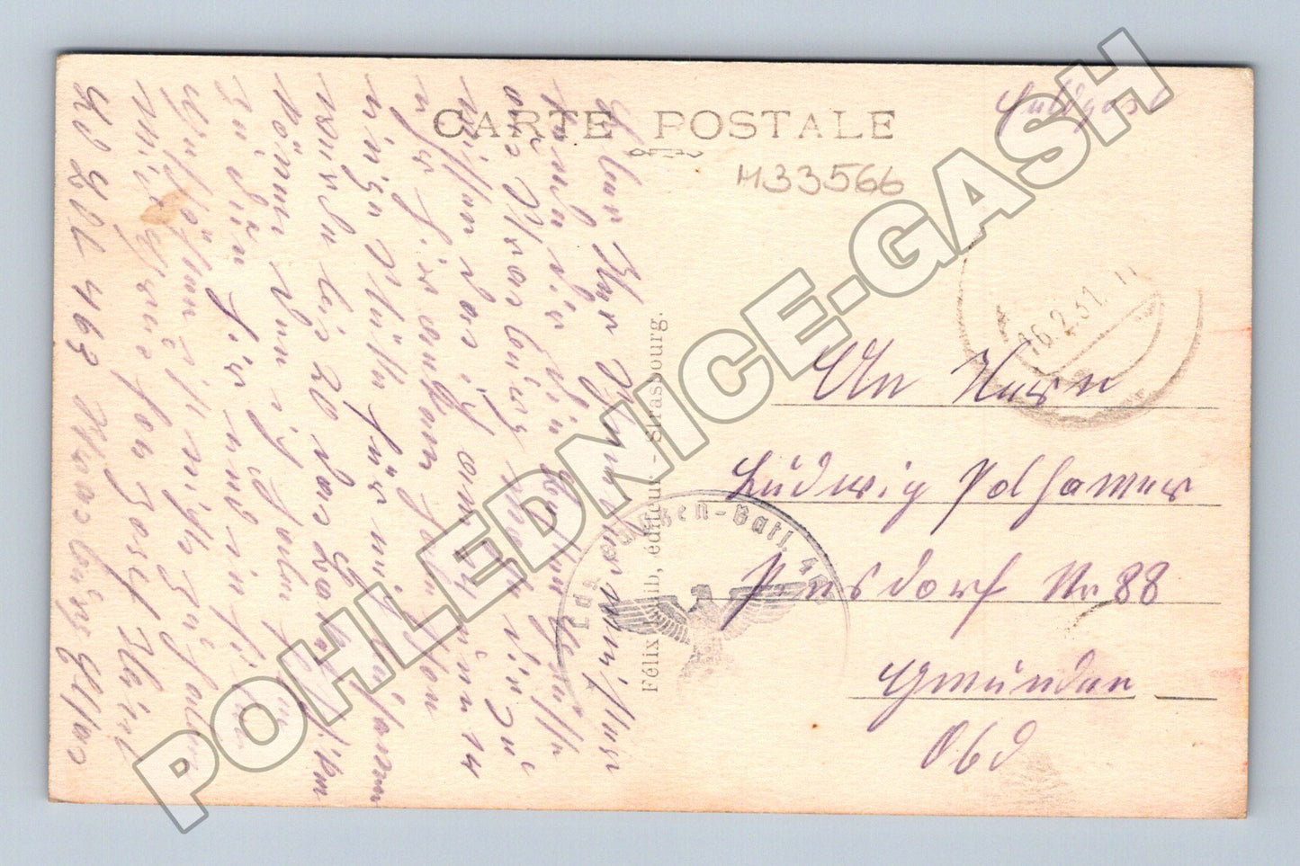 Pohlednice Francie Štrasburk most přes Rýn (M33566)