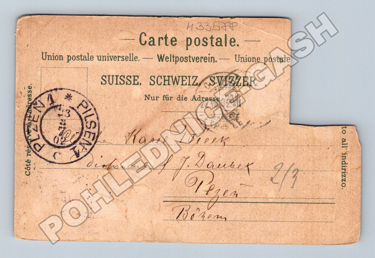 Pohlednice Švýcarsko Ženeva Rue du Montblanc 1902 (M33588)