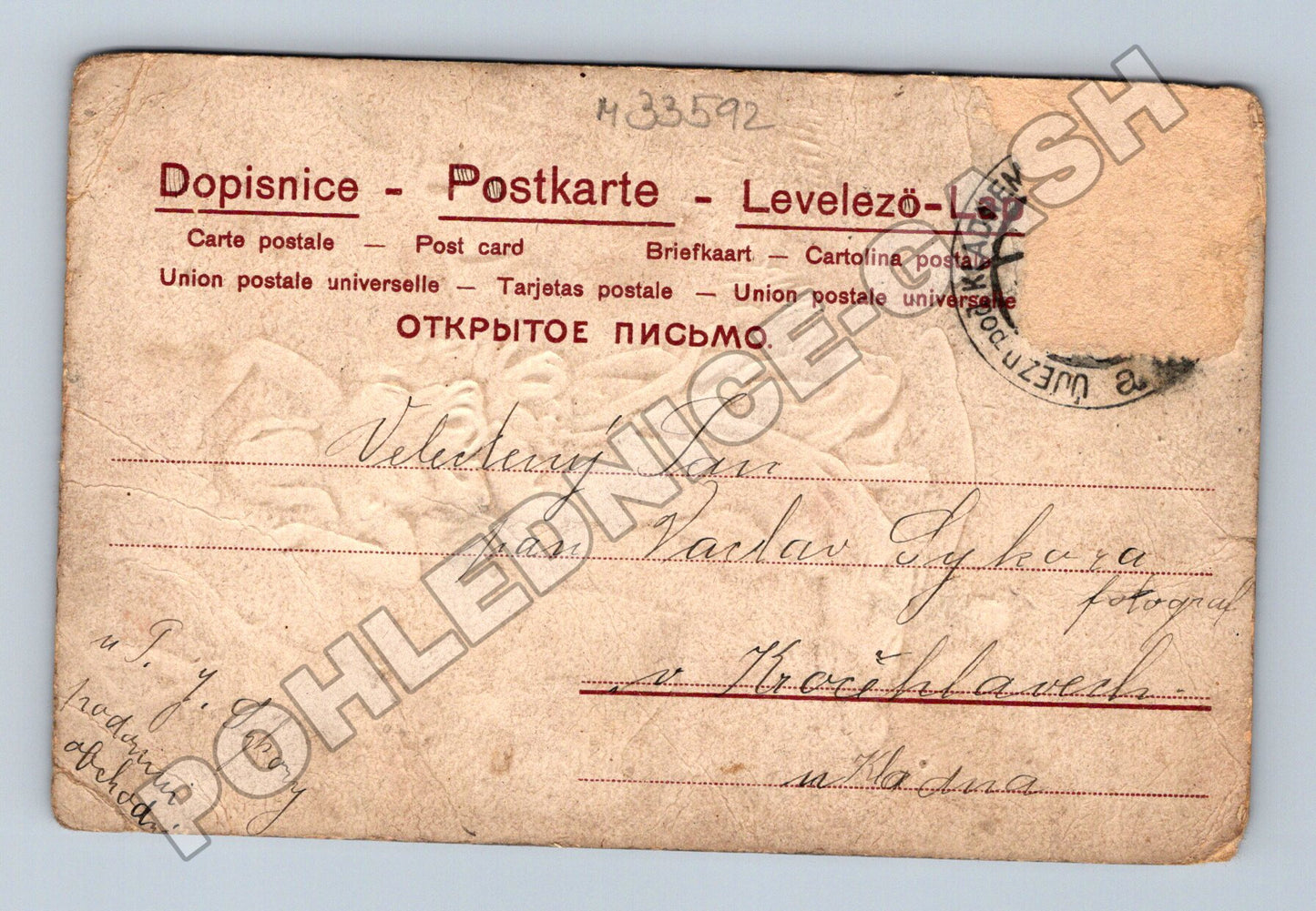 Pohlednice Umělecká žena u vody, rákosí (M33592)