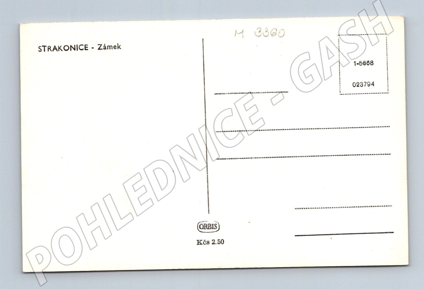Pohlednice Strakonice zámek historický motiv (M3360)