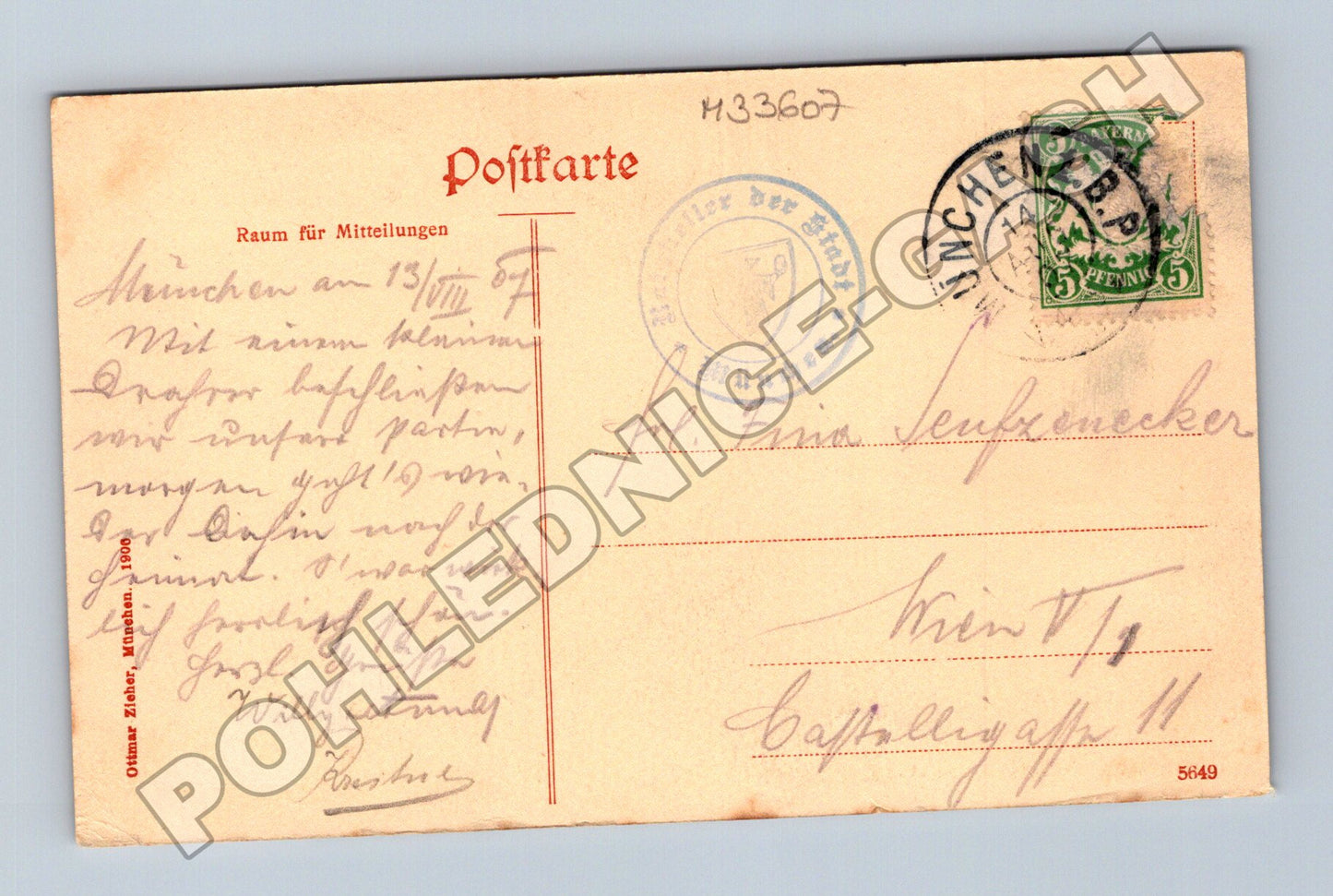 Pohlednice Německo Mnichov nové radnice 1906 (M33607)