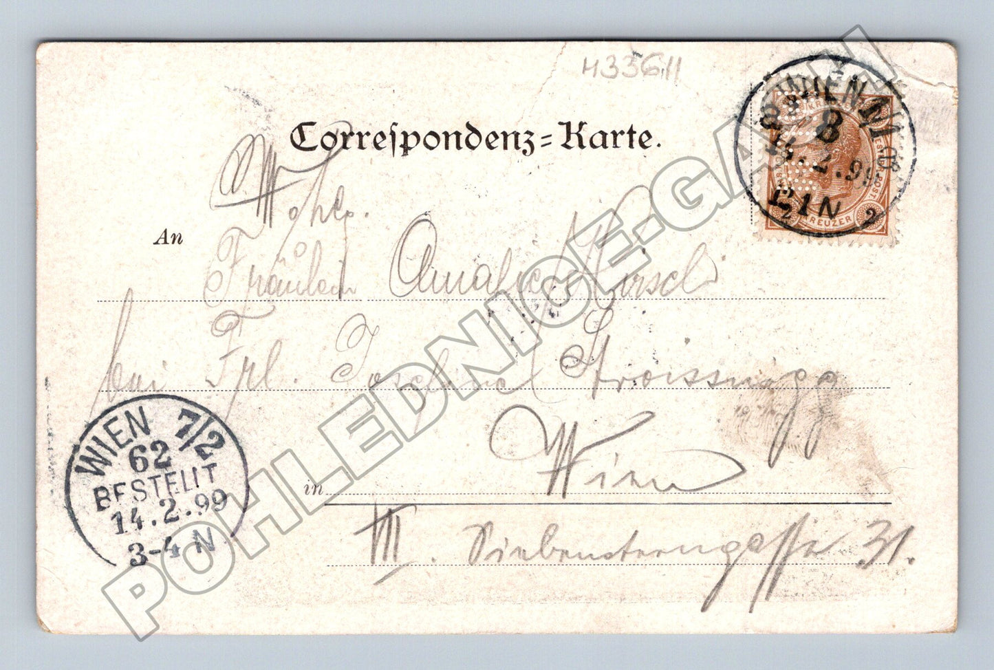 Pohlednice Rakousko Vídeň Ruhm und- Denkmal 1899 (M33611)