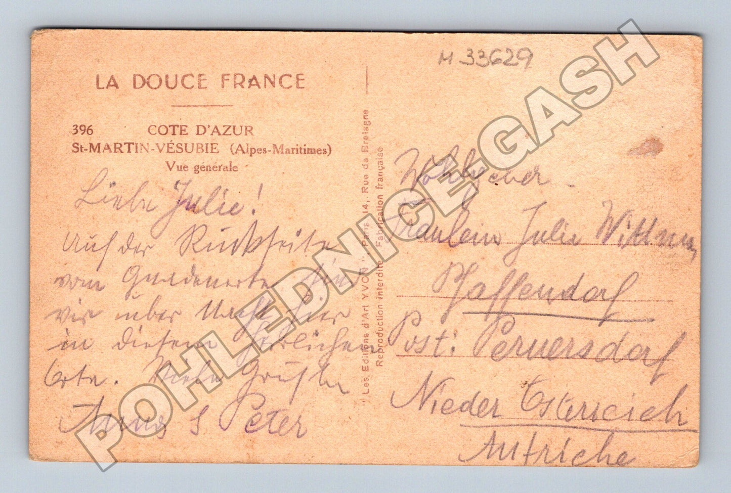 Pohlednice Francie St-Martin-Vésubie údolí (M33629)