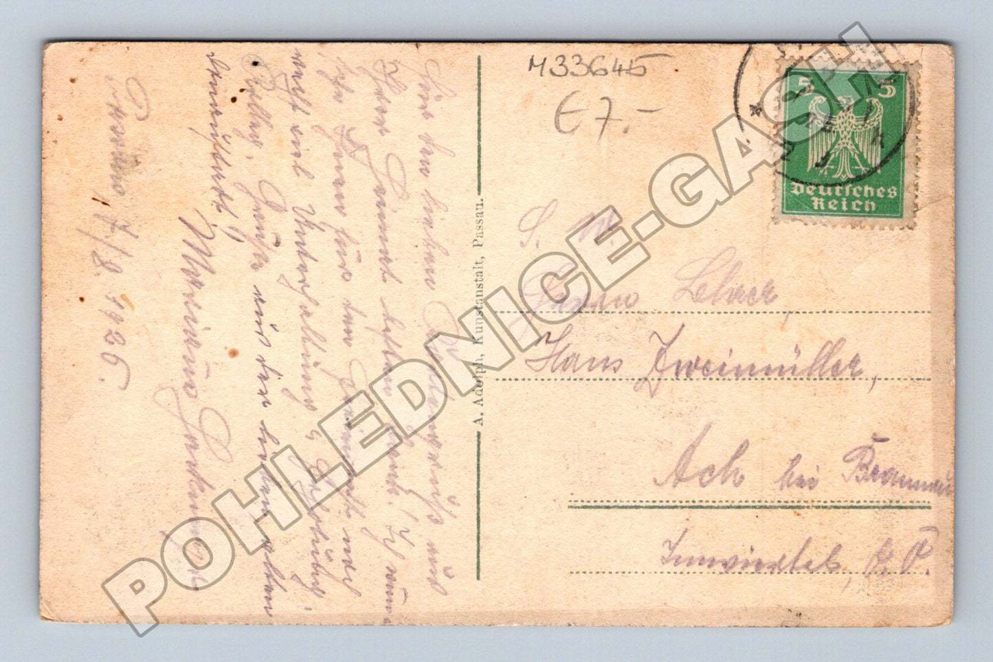 Pohlednice Německo Passau soutok řek 1906 (M33645)