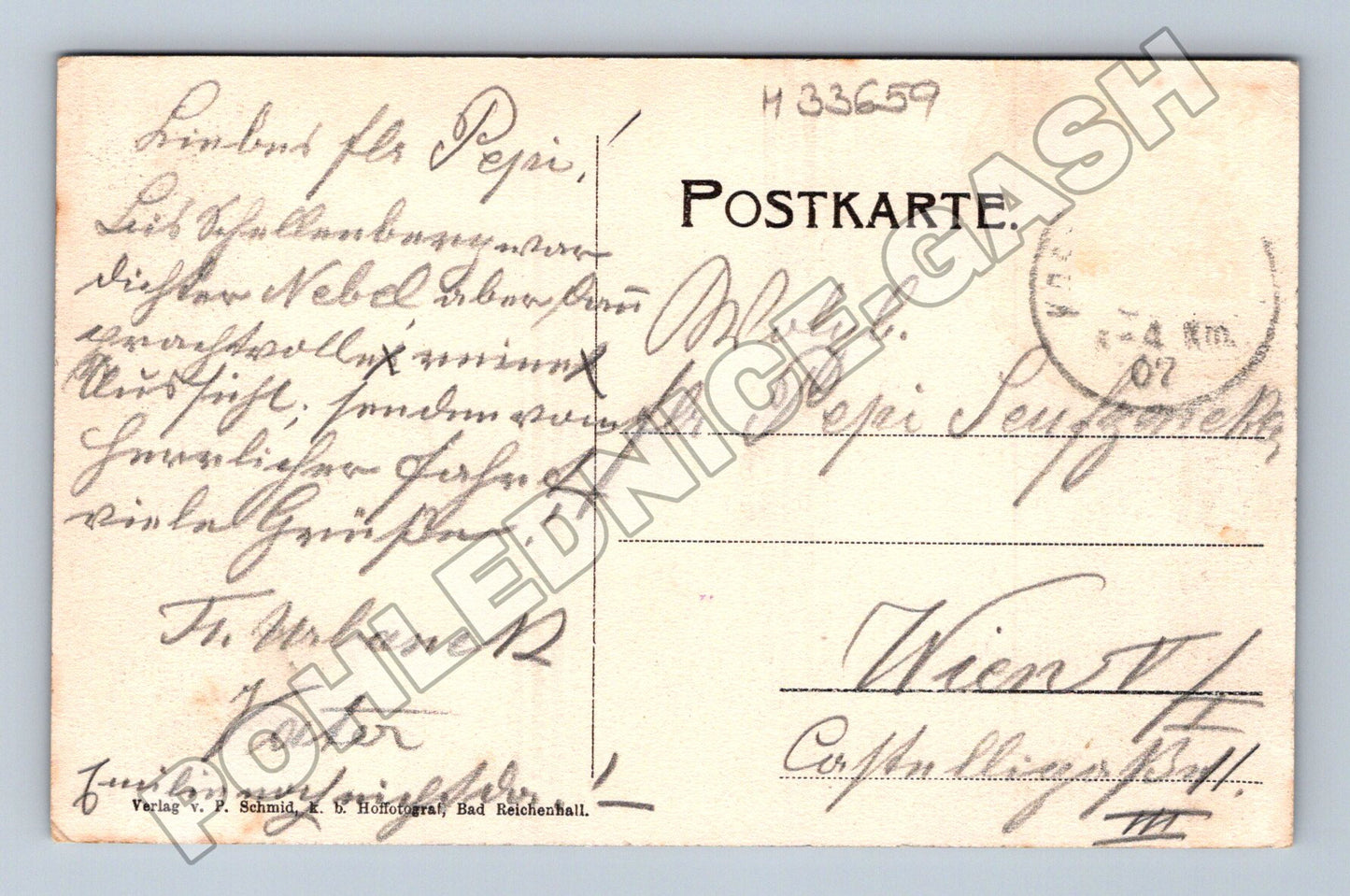 Pohlednice Německo Obersee krajina 1907 (M33659)