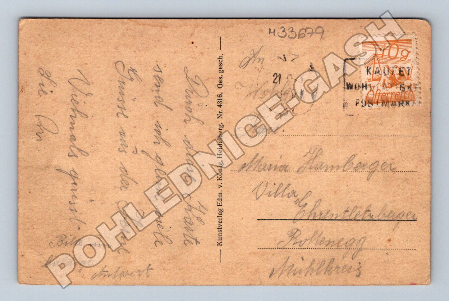 Pohlednice Německo Heidelberg hrad a město 1935 (M33679)