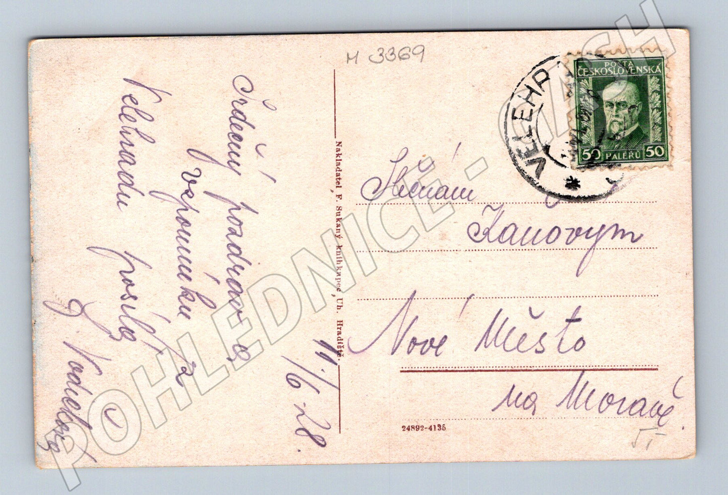 Pohlednice Velehrad barevný motiv 1928 (M3369)