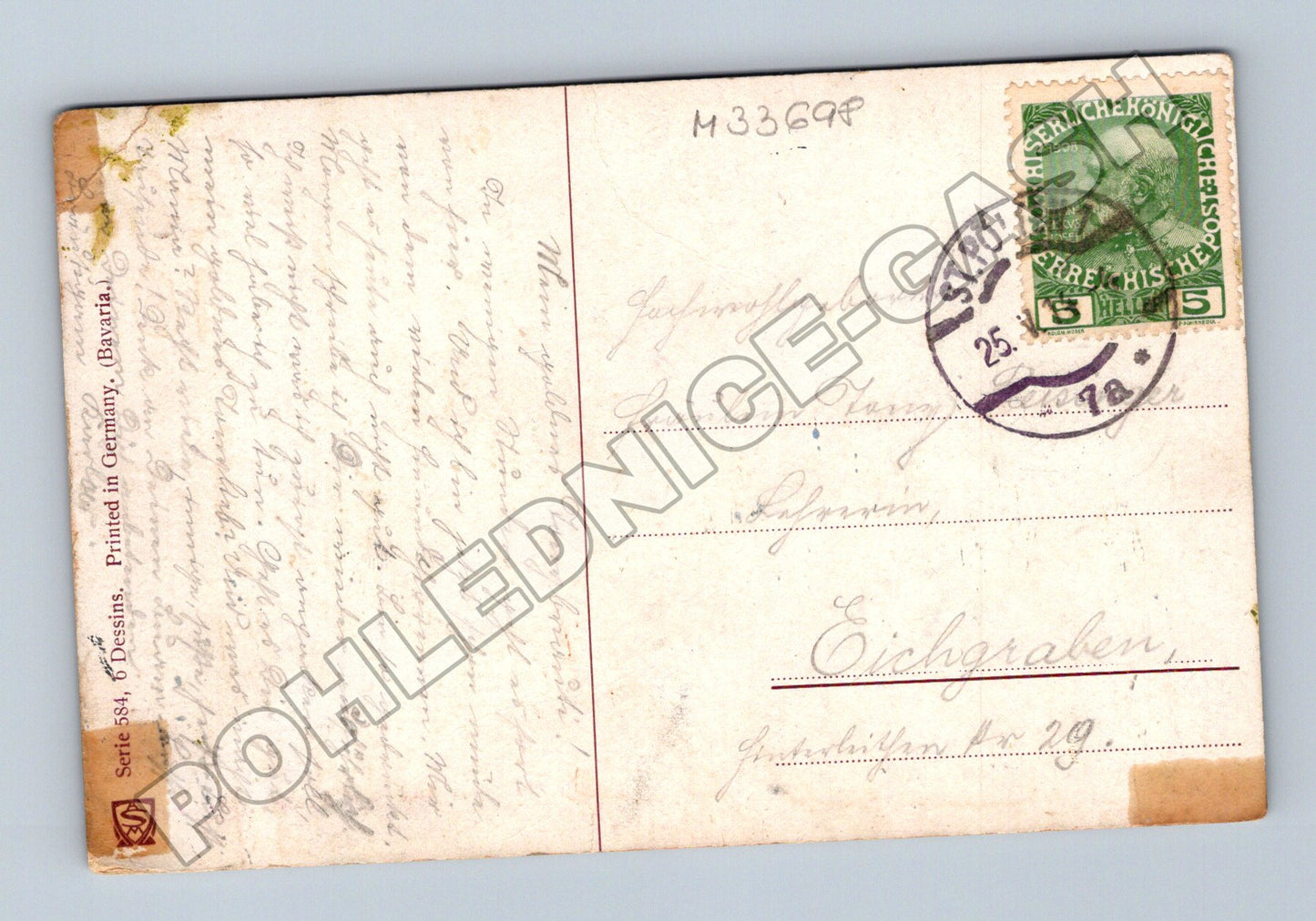 Pohlednice Německo Bavaria venkovská scéna 1908 (M33698)