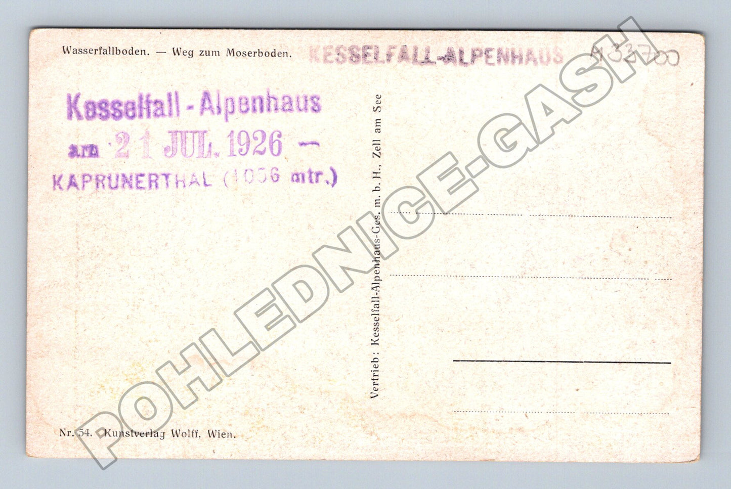 Pohlednice Rakousko Kesselfall-Alpenhaus Kaprunerthal 1926 (M33700)