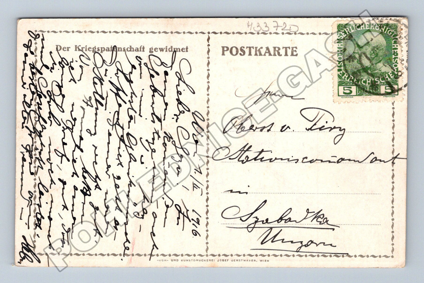 Pohlednice Waldmüller Dědeček čte dítěti 1914-1918 (M33720)