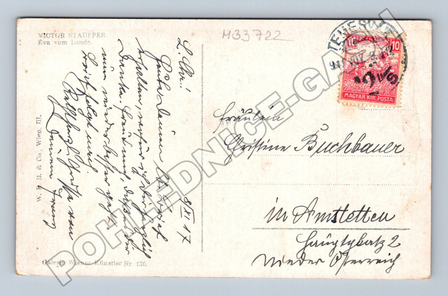 Pohlednice Rakousko malířství Victor Stauffer 1910 (M33722)