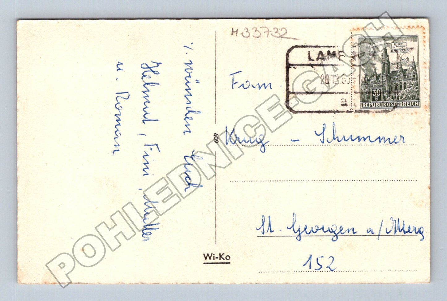 Pohlednice Rakousko Vánoční motiv 193X (M33732)