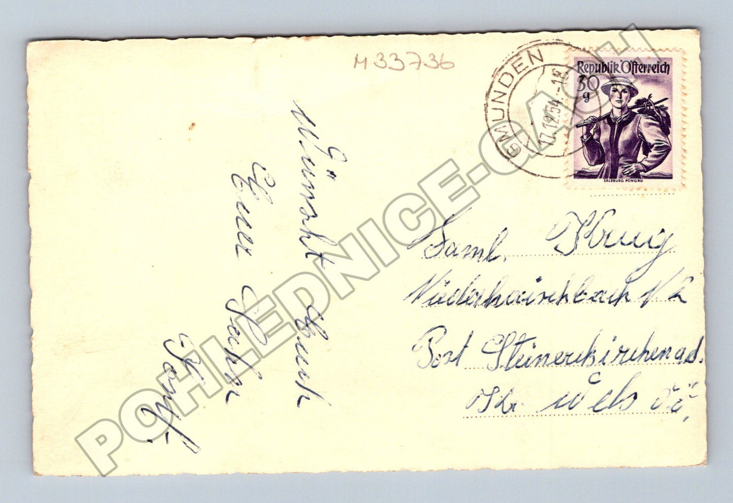 Pohlednice Rakousko vánoční motiv 1954 (M33736)