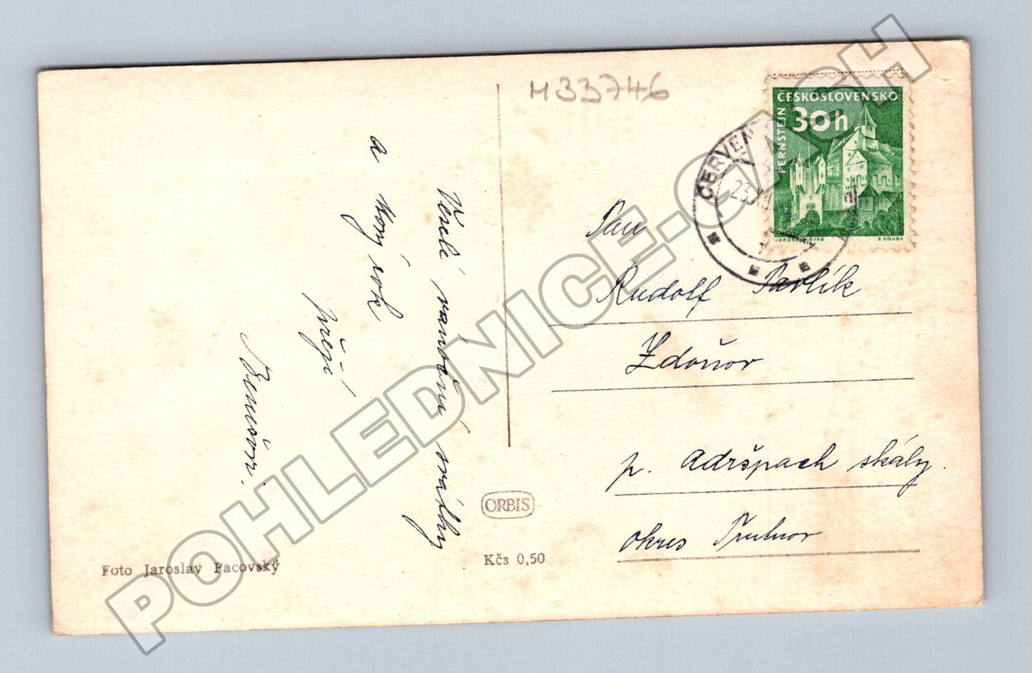 Pohlednice zimní krajina Radostné Vánoce (M33746)