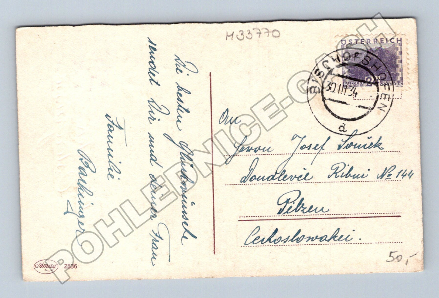 Pohlednice Rakousko Velikonoční květiny 1934 (M33770)