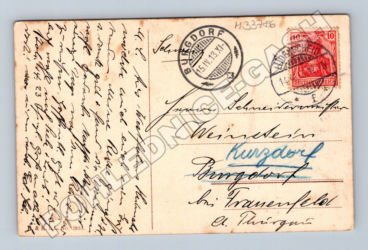 Pohlednice Německo Umělecký motiv krajina 1913 (M33786)