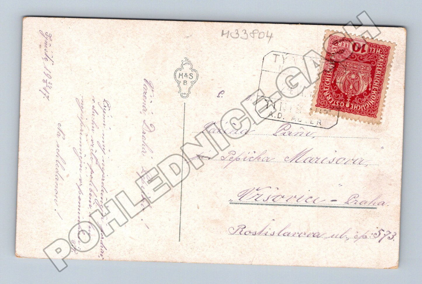 Pohlednice Květiny růže 1907 (M33804)