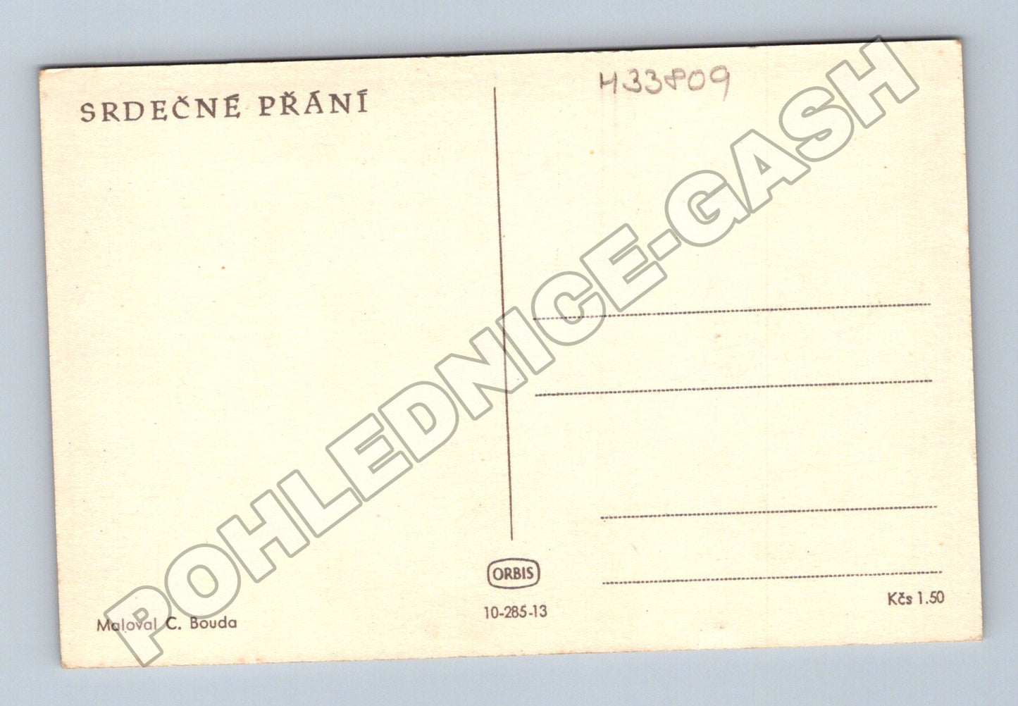 Pohlednice kresba tulipány C. Bouda 1905 (M33809)