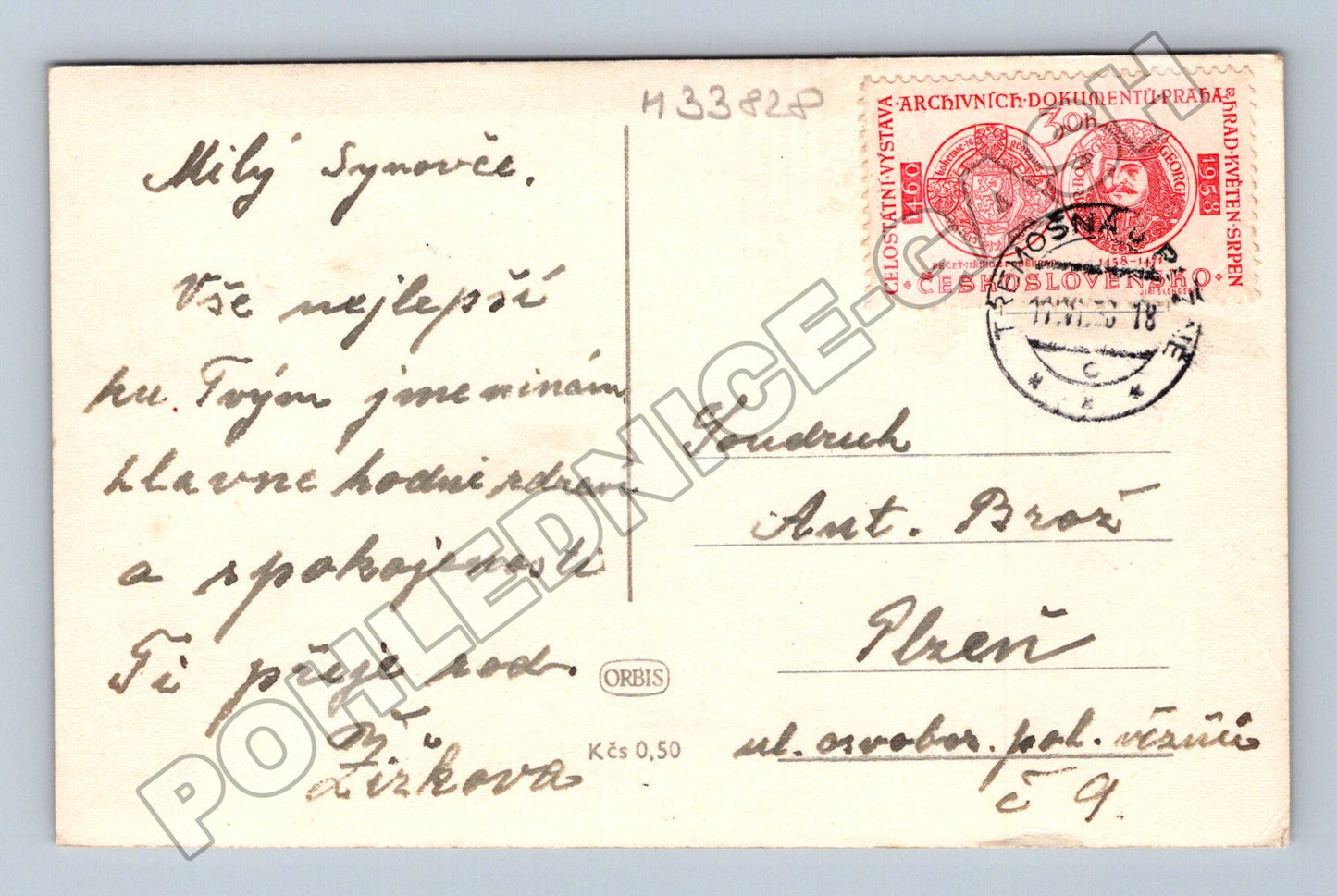 Pohlednice Květy louka 1966 (M33828)