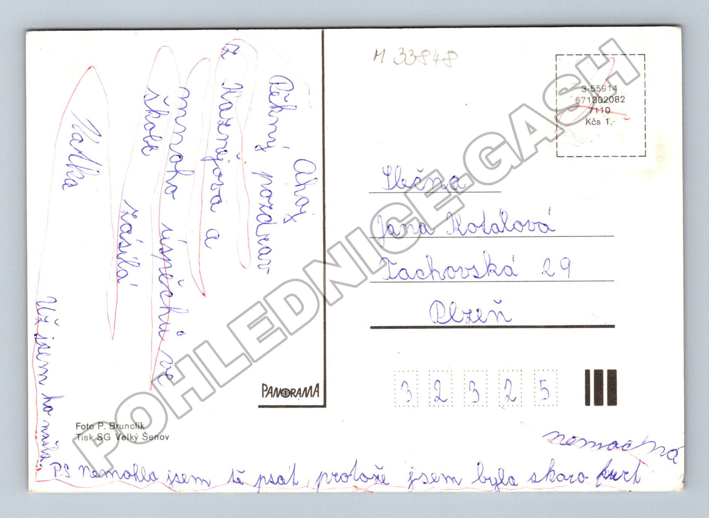 Pohlednice Spejbl a Hurvínek loutky škola (M33848)