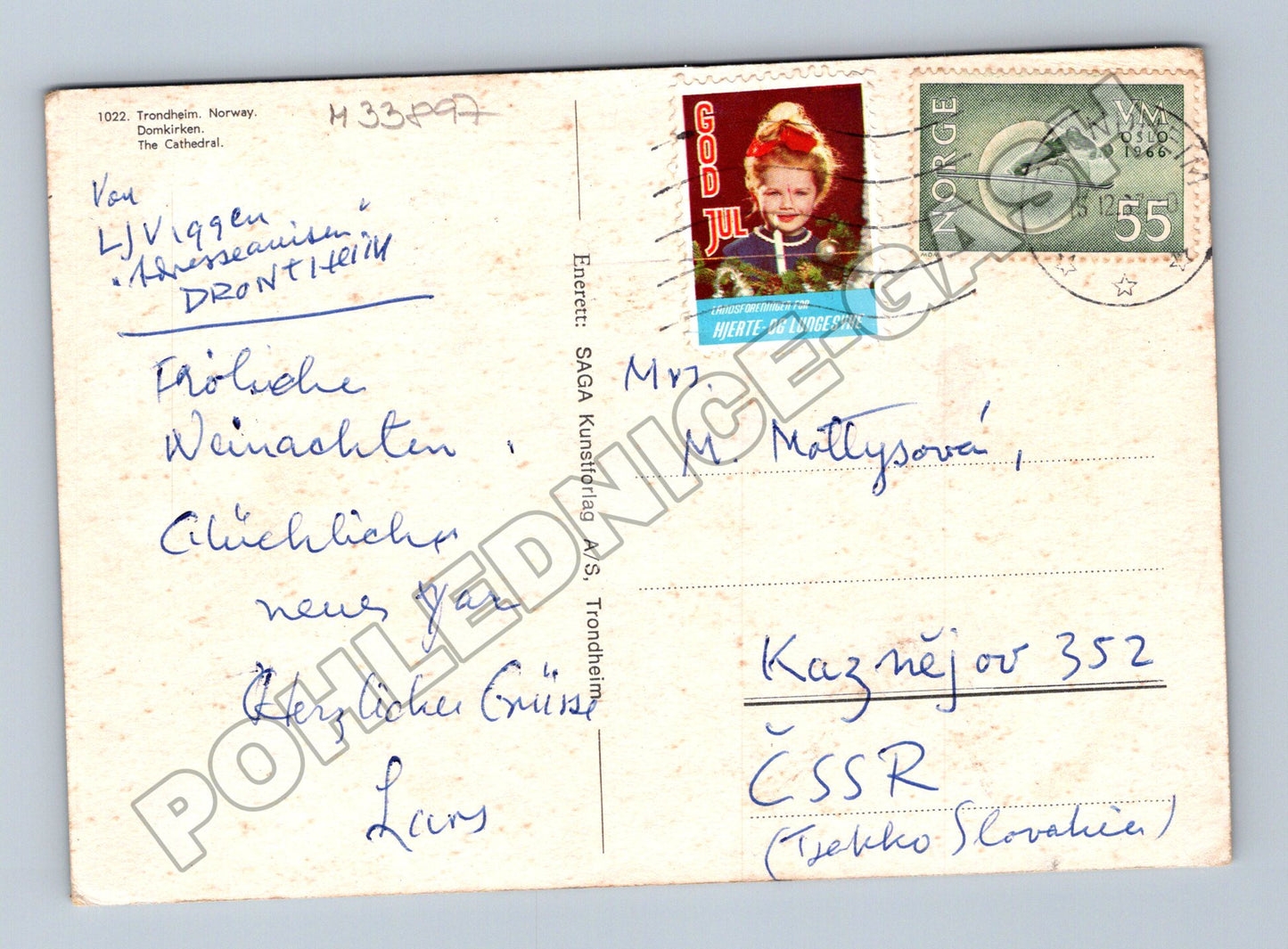 Pohlednice Norsko Trondheim Domkirken 1966 (M33897)