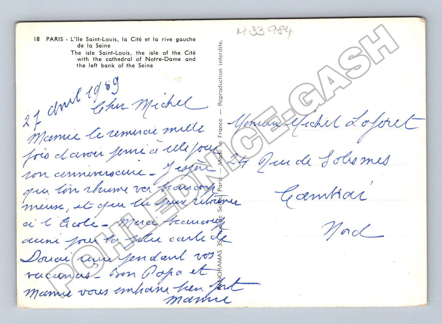 Pohlednice Francie Paříž Notre Dame a Seina 1969 (M33984)