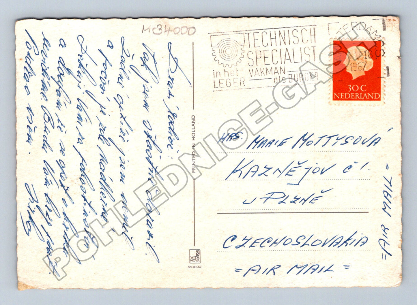 Pohlednice Holandsko koláž motivů 1967 (M34000)