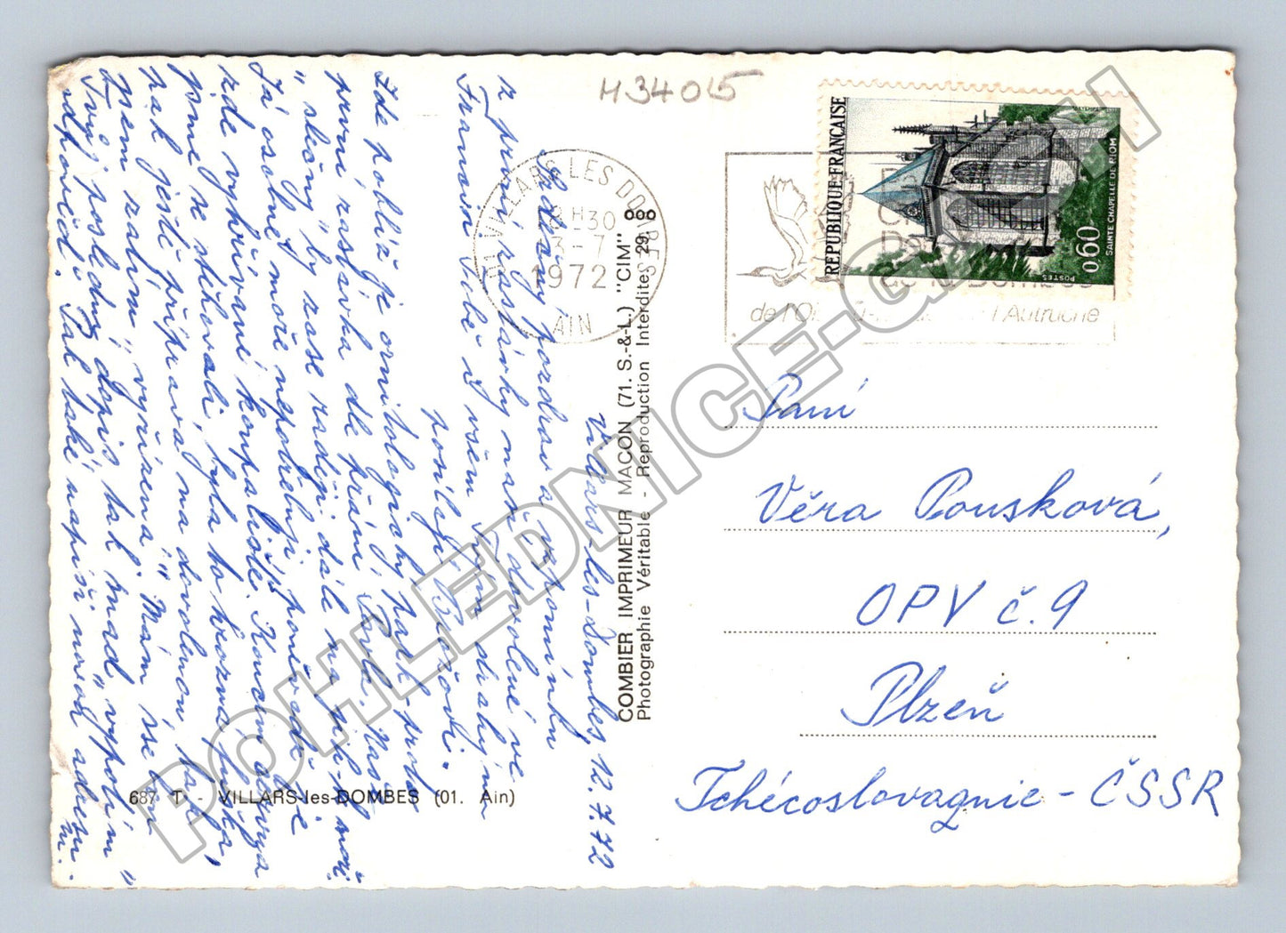 Pohlednice Francie Villars-les-Dombes multi-view 1972 (M34015)