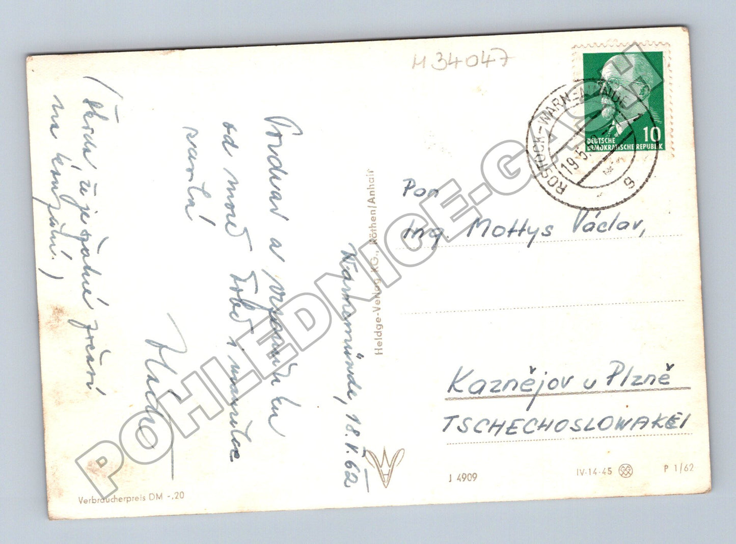 Pohlednice Německo Rostock montage 1962 (M34047)