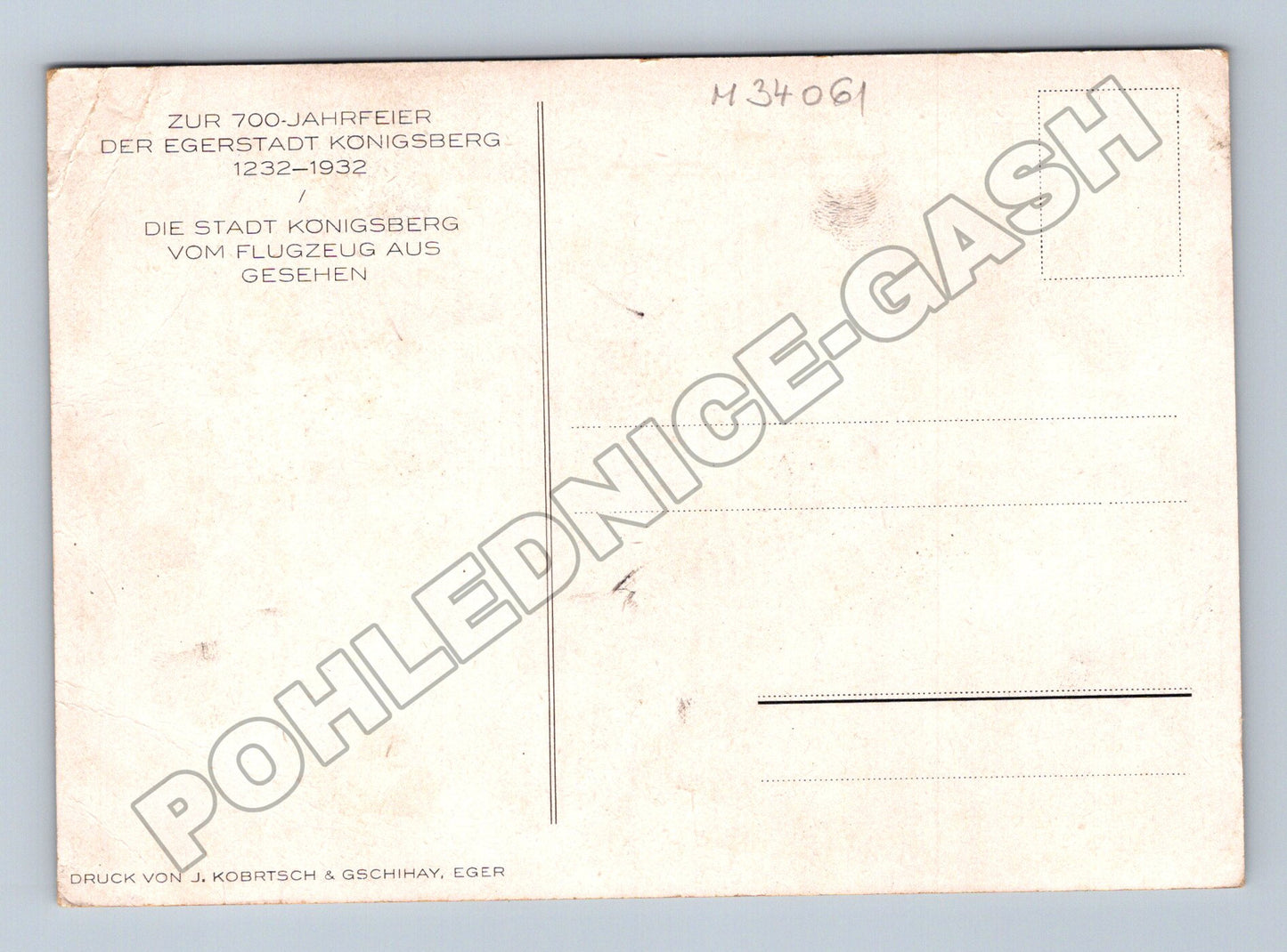 Pohlednice Kynšperk n. Ohří letecký pohled 1932 (M34061)