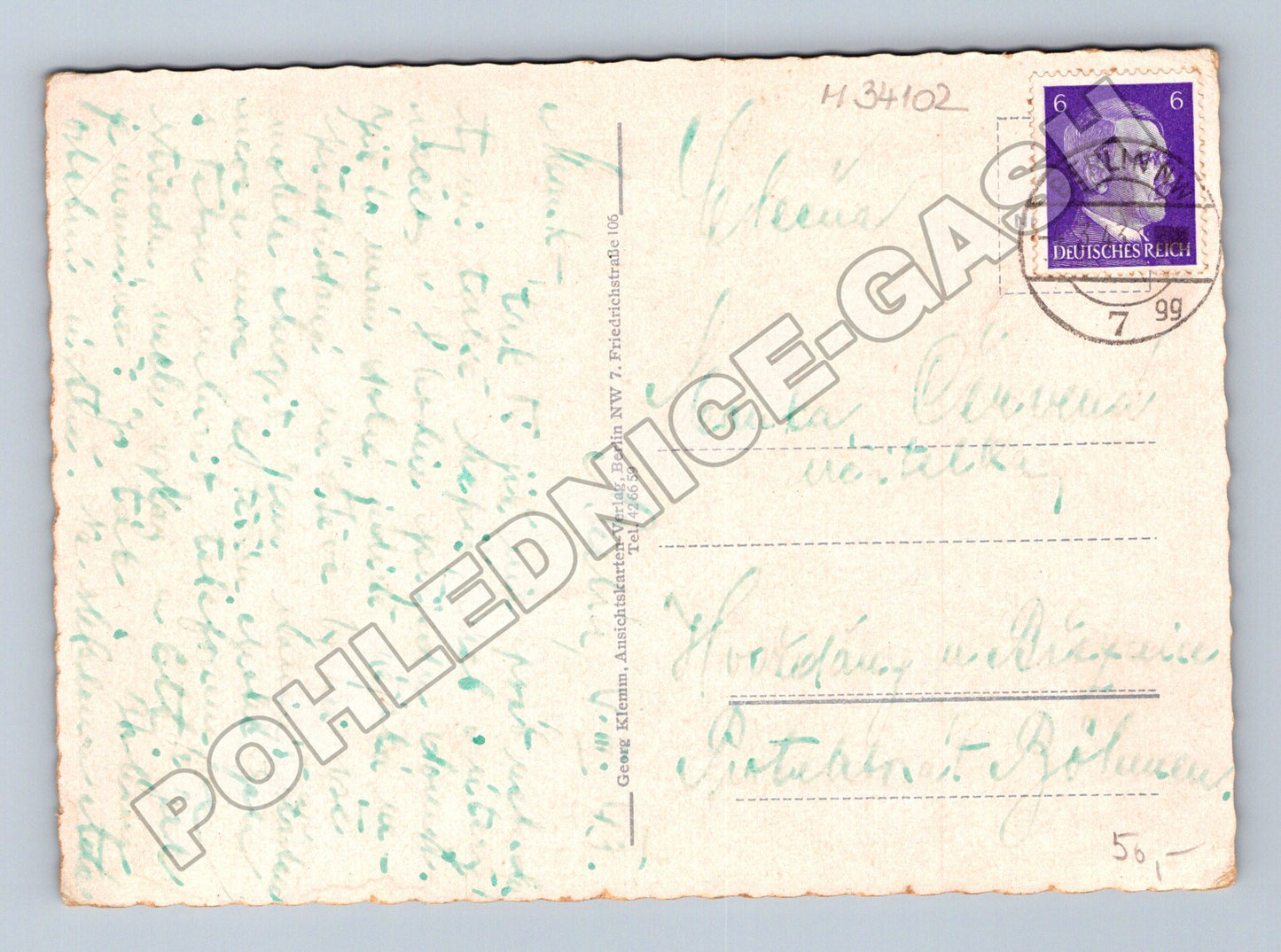 Pohlednice Německo Berlín Kaiserallée Pariser Str. 1939 (M34102)