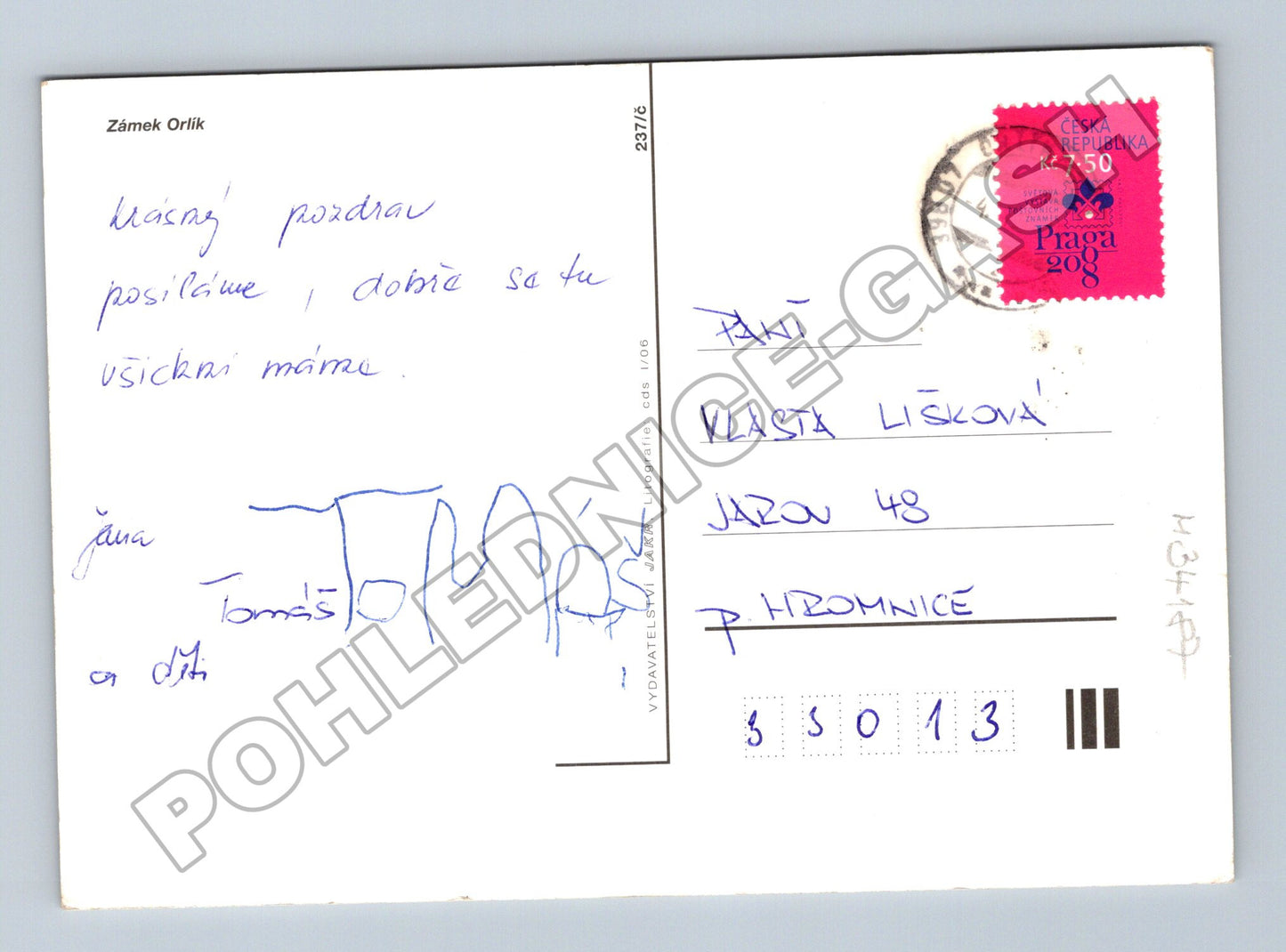 Pohlednice Orlík zámek (M34187)
