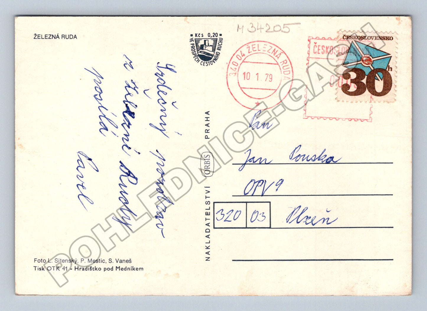 Pohlednice Železná Ruda zimní motivy 1979 (M34205)