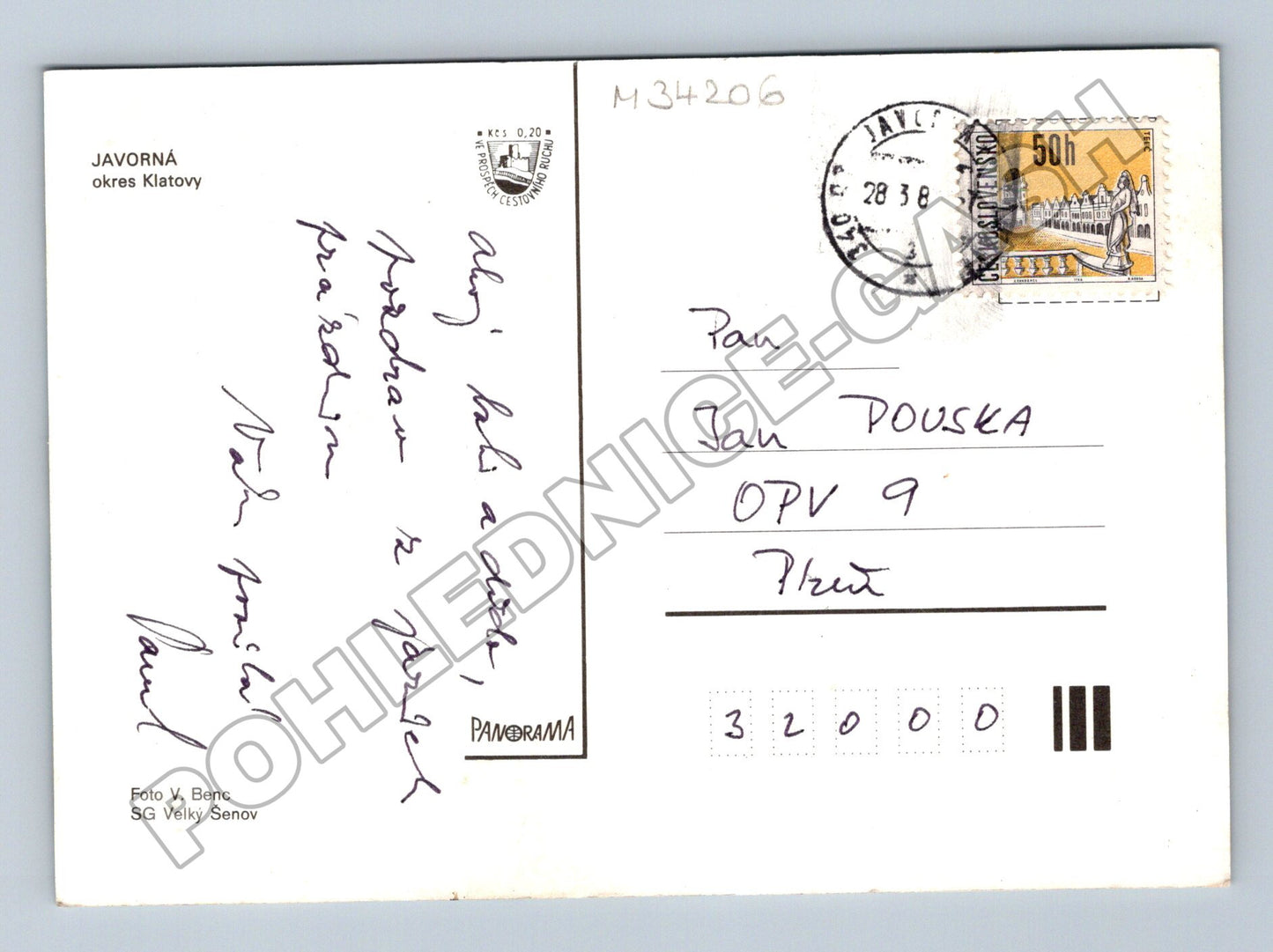 Pohlednice Javorná zimní scény (M34206)