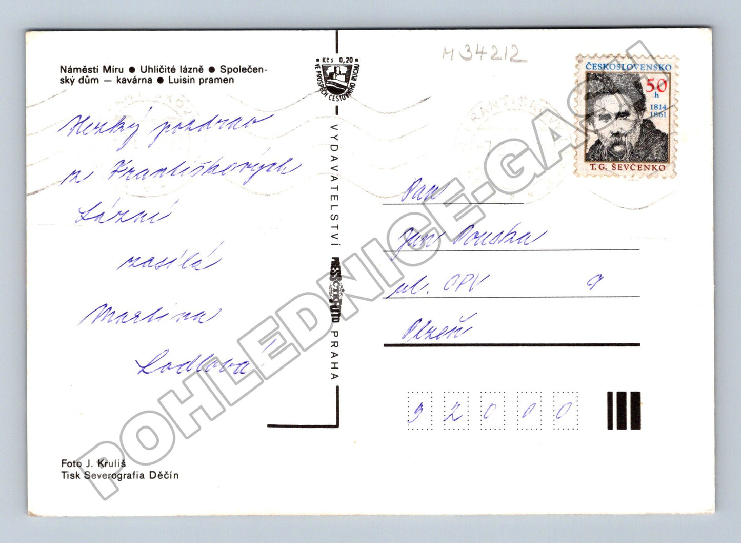 Pohlednice Frantiskovy Lázně více pohledů 1978 (M34212)