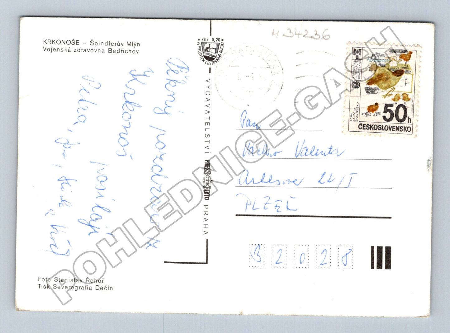 Pohlednice Krkonoše Špindlerův Mlýn Vojenka Bedřichov (M34236)