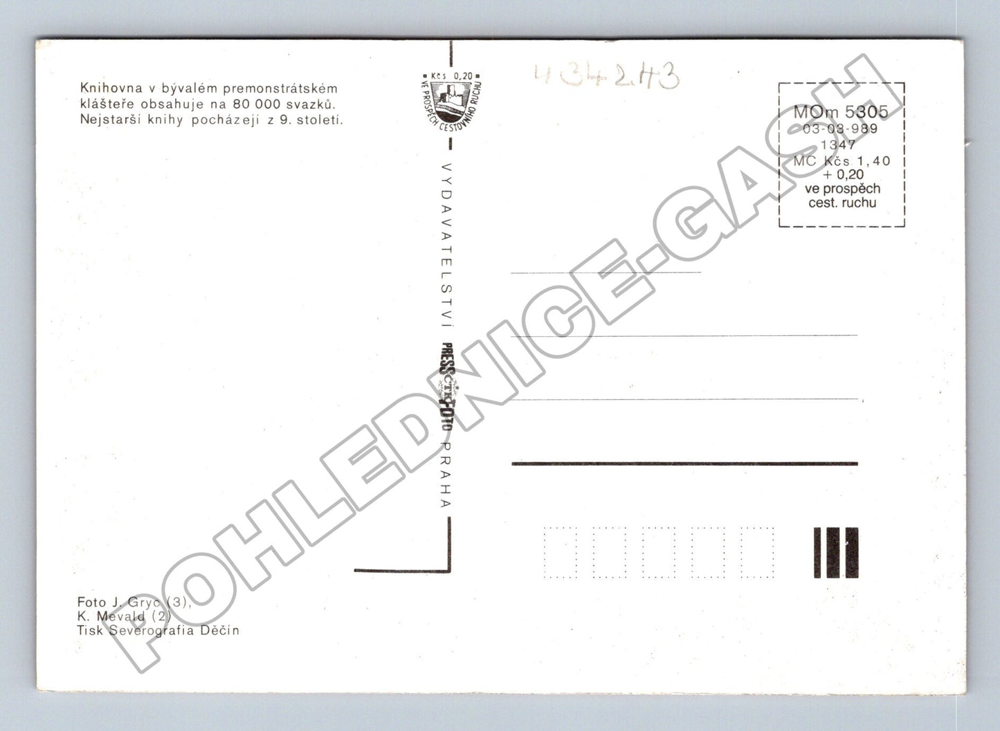 Pohlednice Teplá klášter knihovna kostel (M34243)