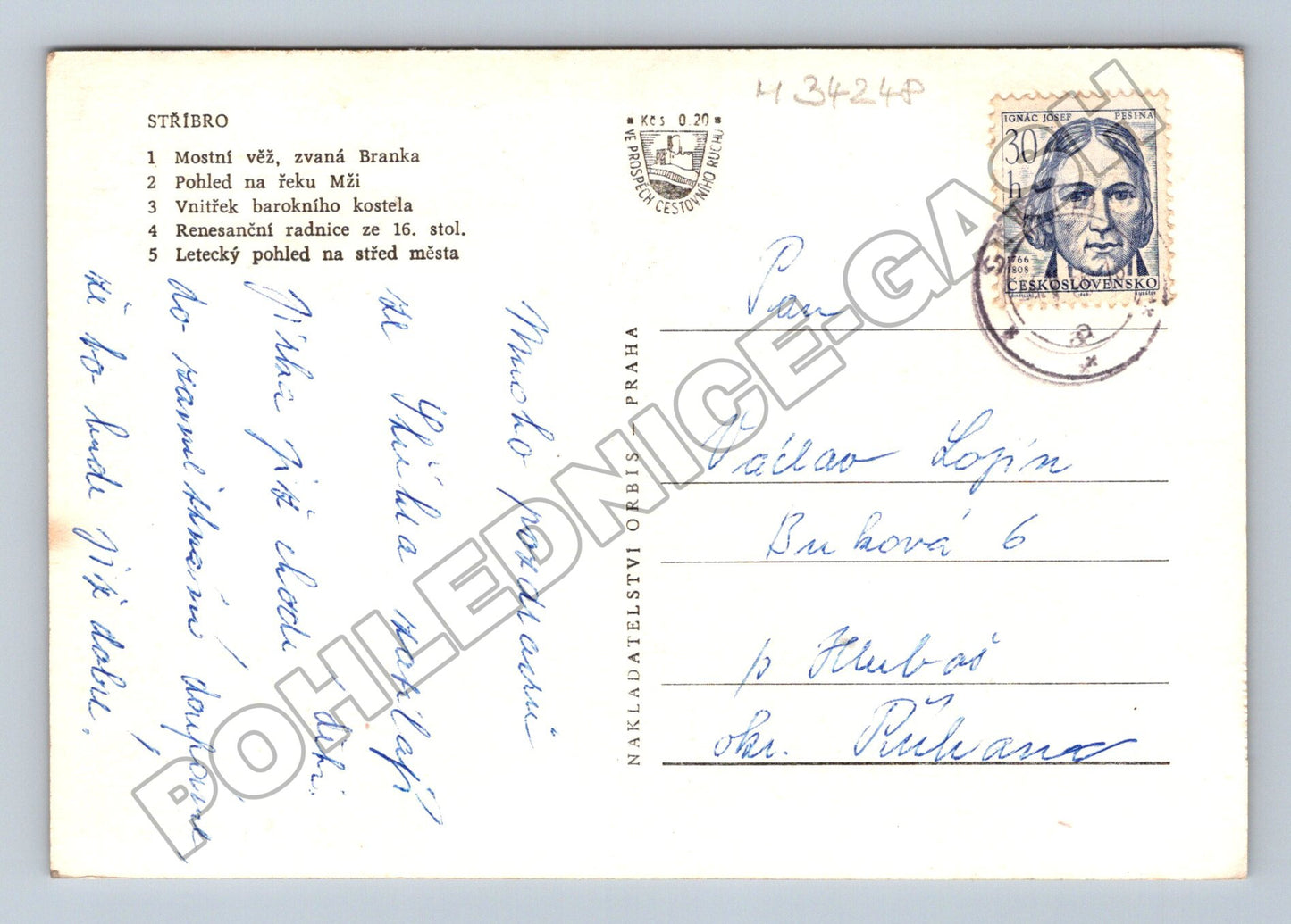 Pohlednice Stříbro více pohledů 196x (M34248)