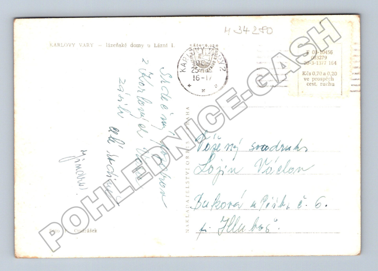 Pohlednice Karlovy Vary lázeňské domy 1963 (M34280)