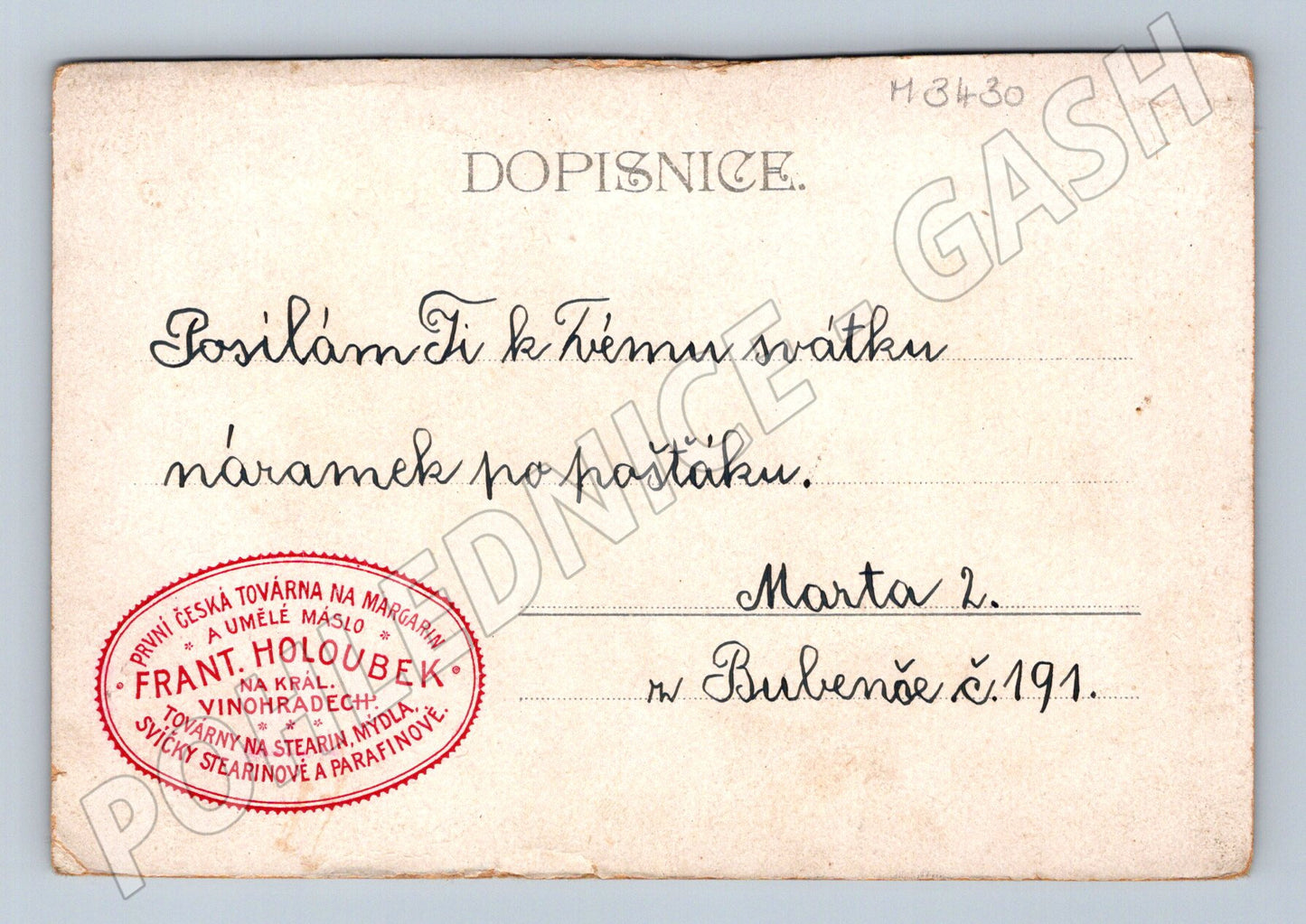 Pohlednice Karlštejn hrady a zámky kolorovaný motiv (M3430)