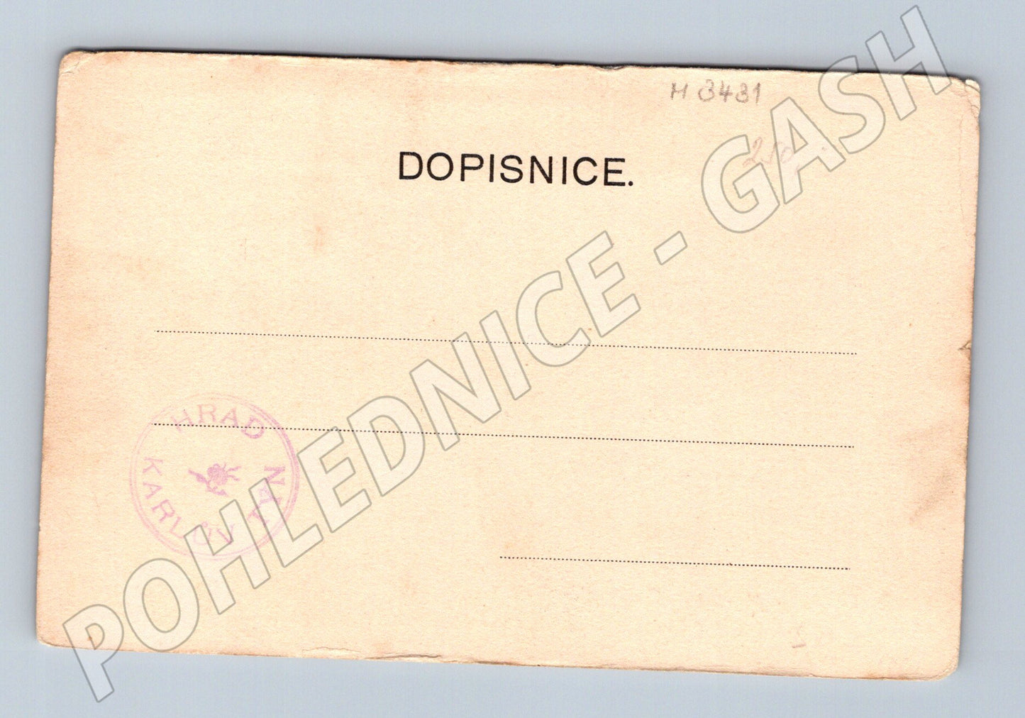 Pohlednice Karlštejn pozdrav historický (M3431)