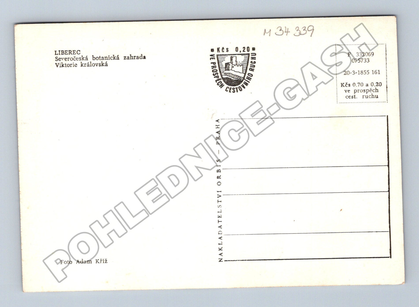 Pohlednice Liberec botanická zahrada Viktorie královská (M34339)