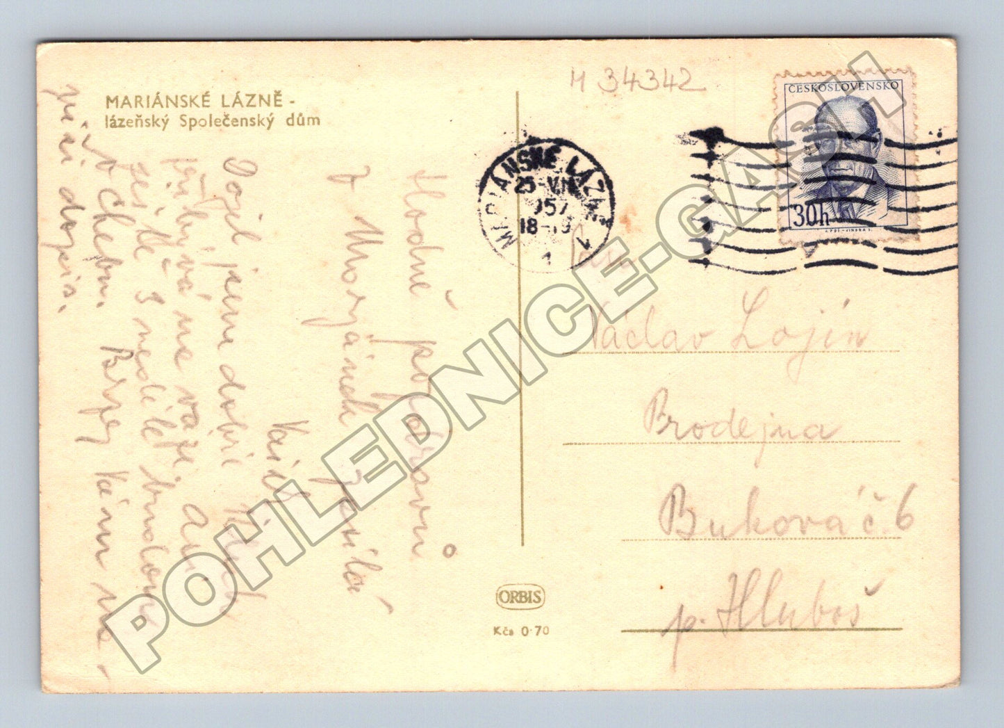 Pohlednice Mariánské Lázně Lázeňský Společenský dům 1933 (M34342)
