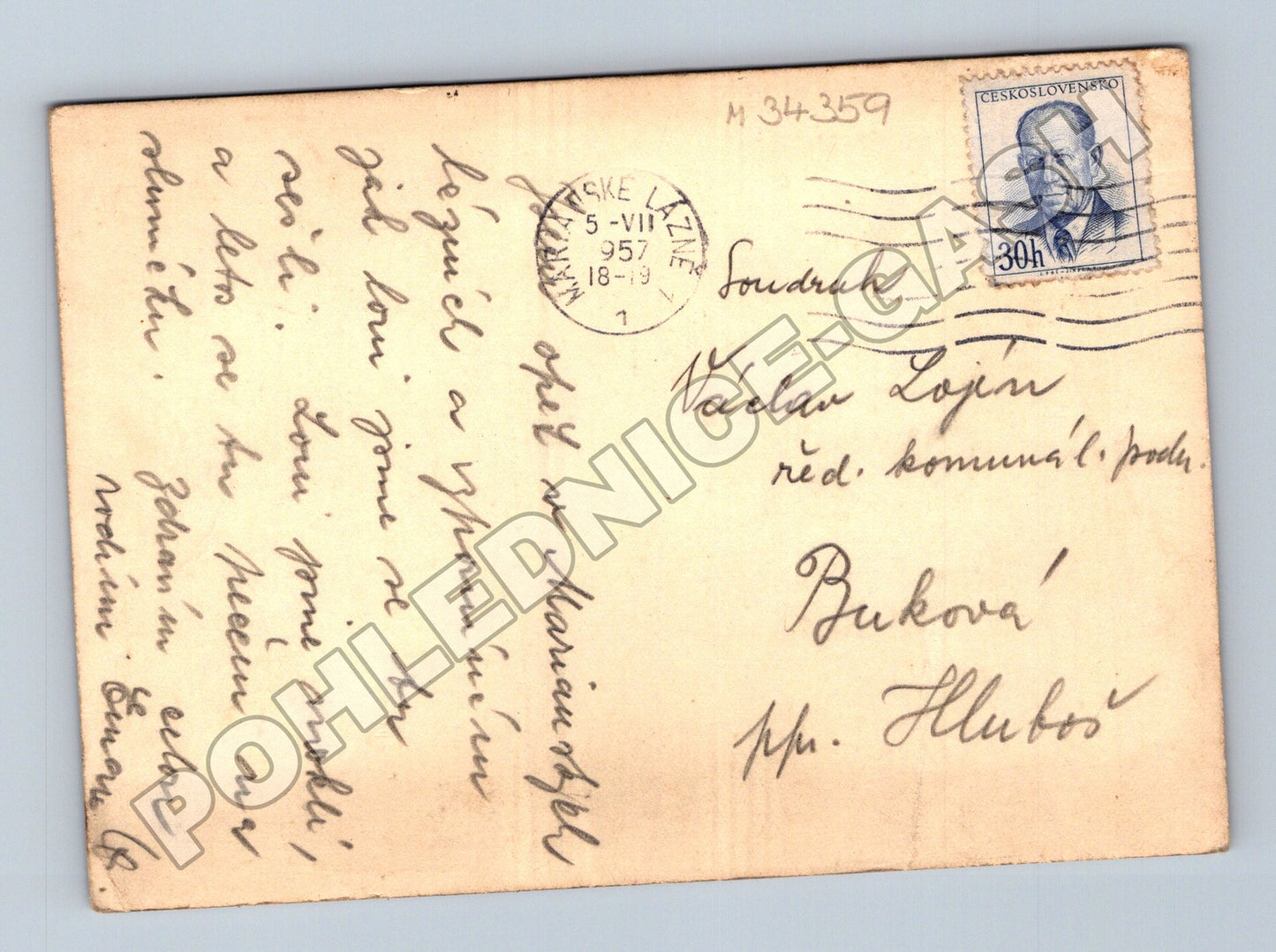 Pohlednice Mariánské Lázně pravoslavný kostel 1957 (M34359)