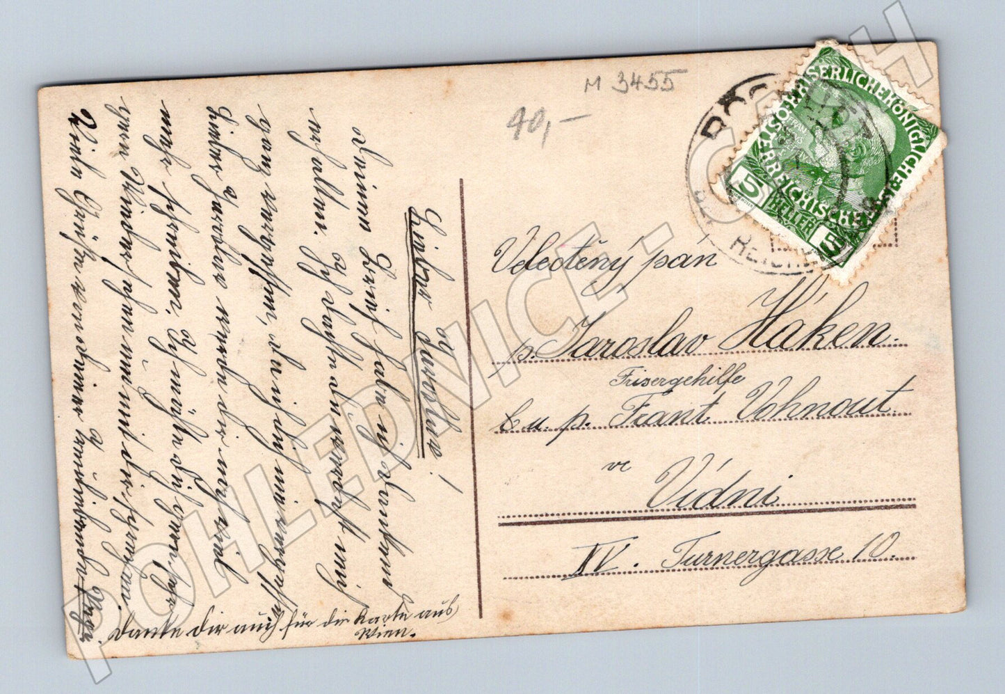 Pohlednice portrét ženy kolorovaný (M3455)