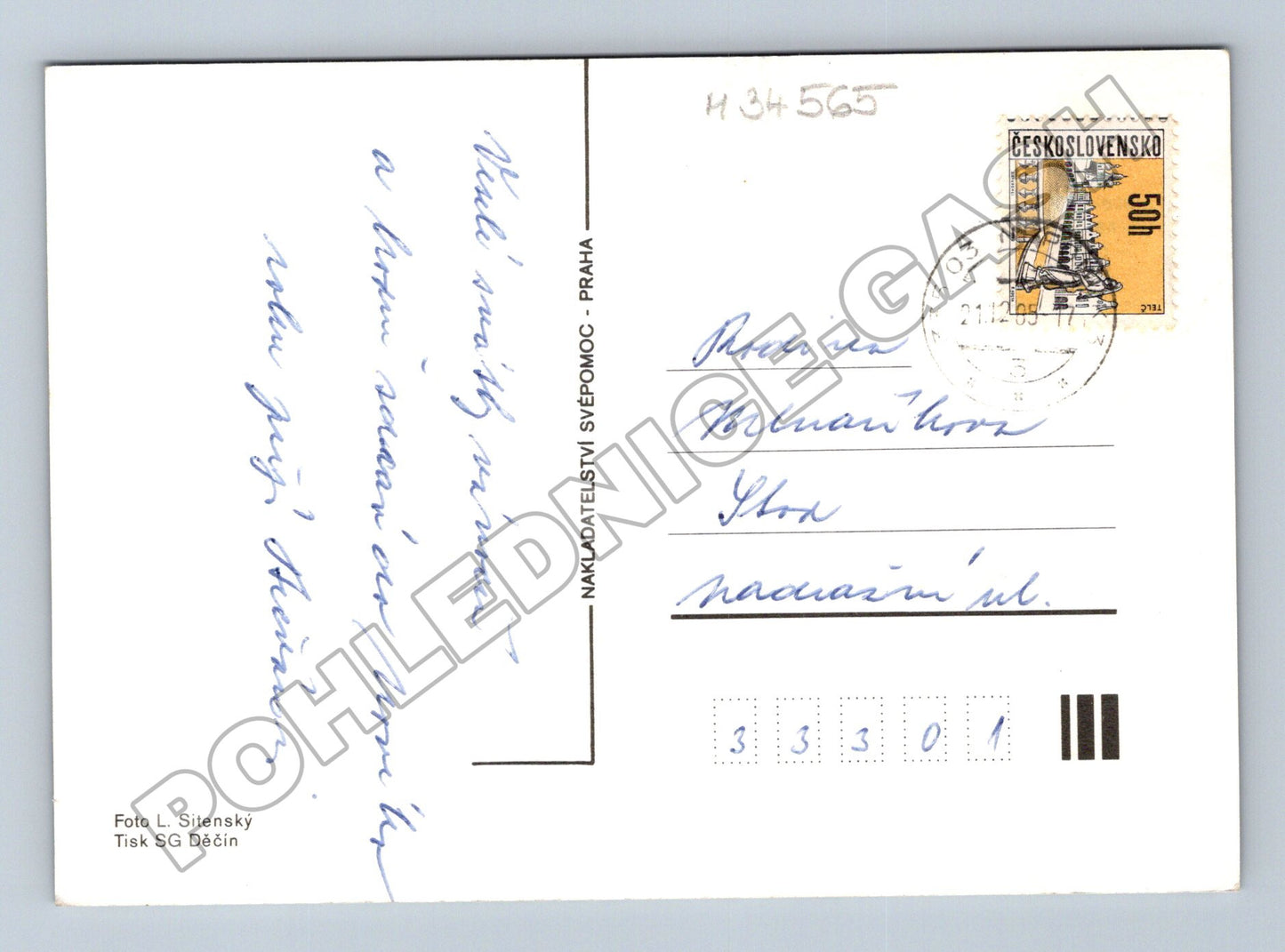 Pohlednice Československo zimní krajina 1978 (M34565)