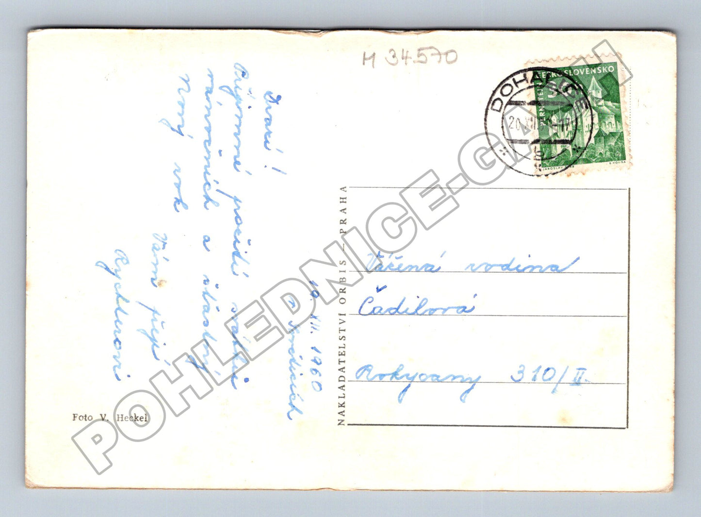 Pohlednice Československo zimní krajina 1960 (M34570)