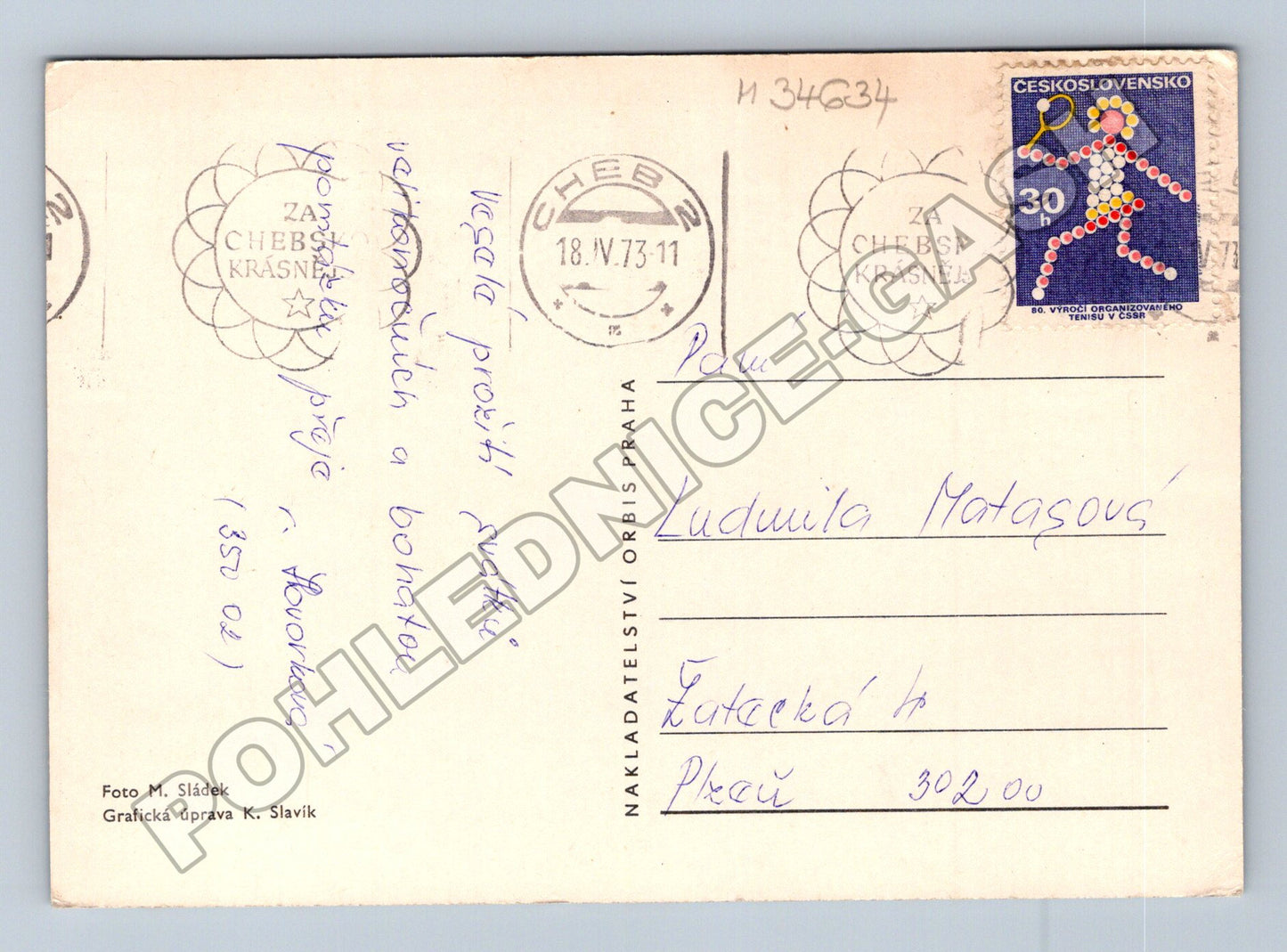 Pohlednice Velikonoce dětská postava ve věnci 1973 (M34634)