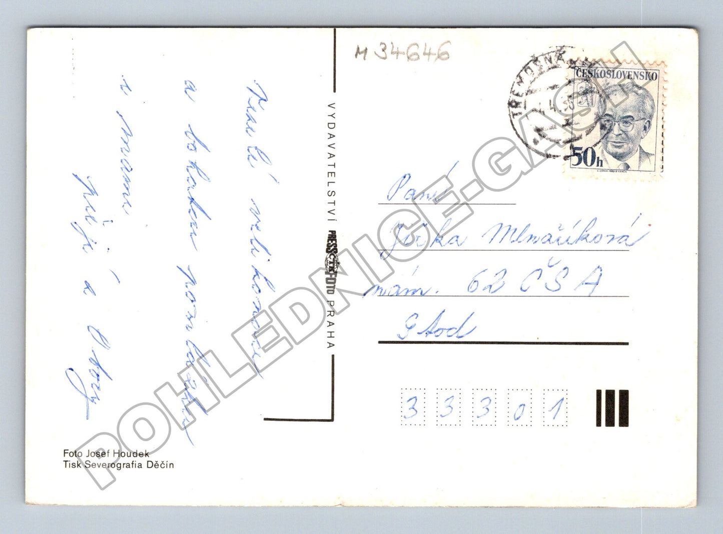 Pohlednice stádo ovcí pastýř 1970 (M34646)